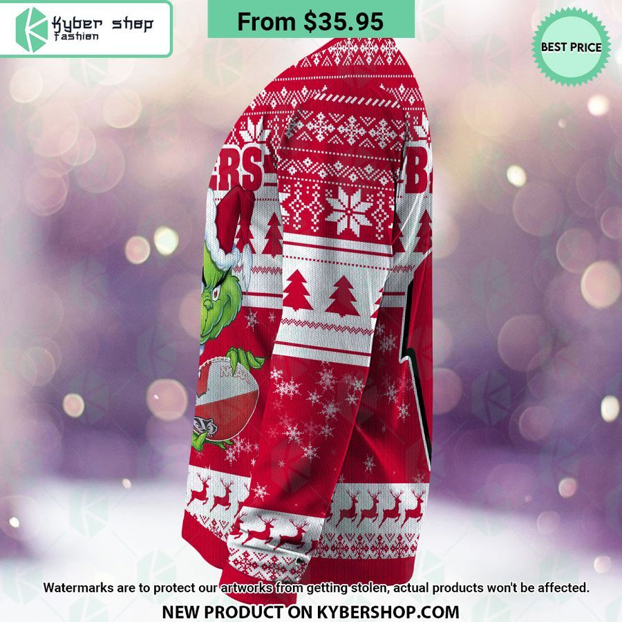 Wisconsin Badgers Grinch Christmas Sweater