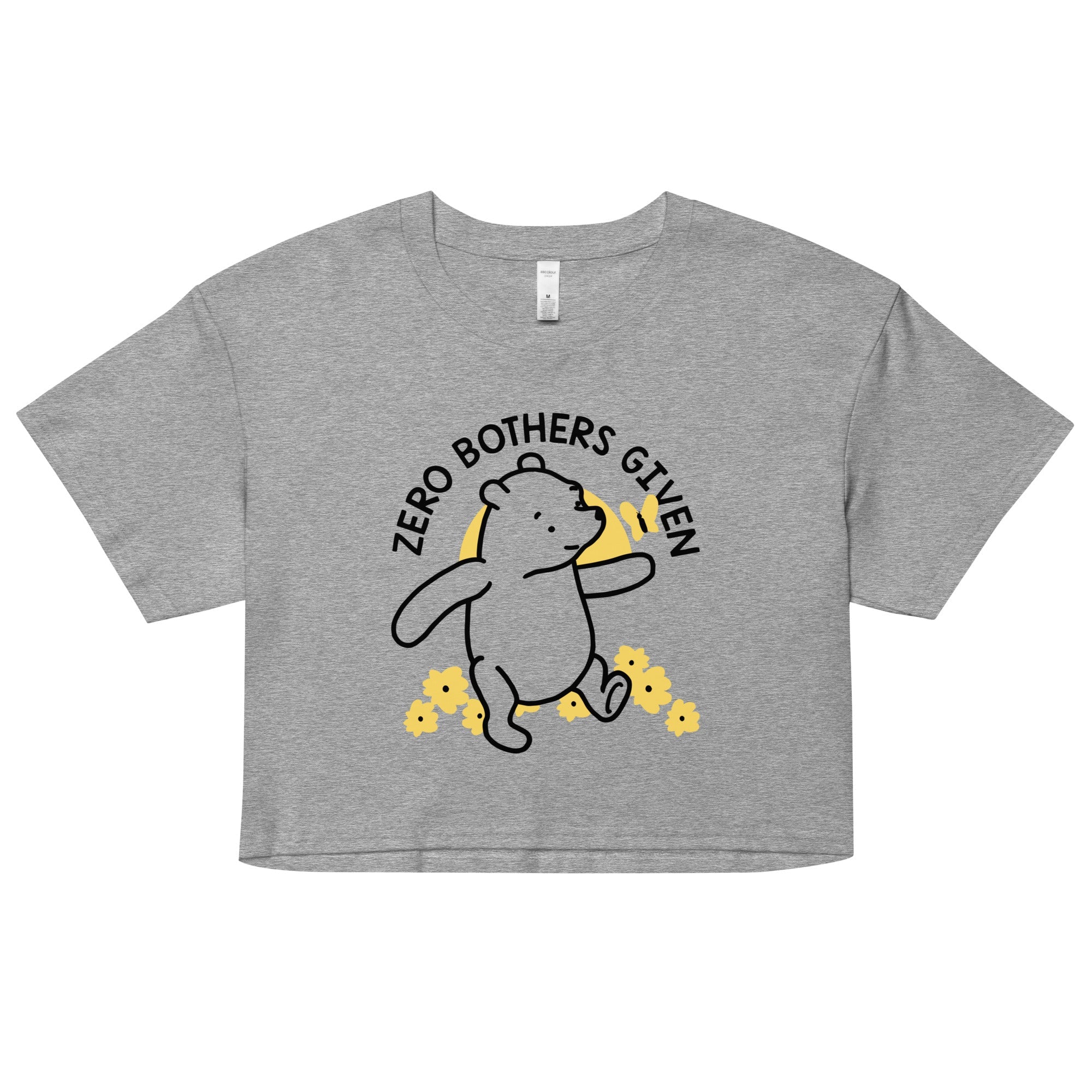 Zero Bothers Given Women's Crop Tee