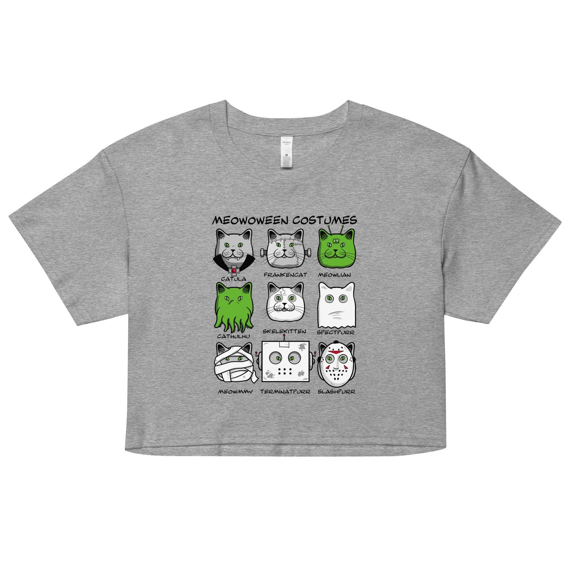 Meowoween Costumes Women's Crop Tee