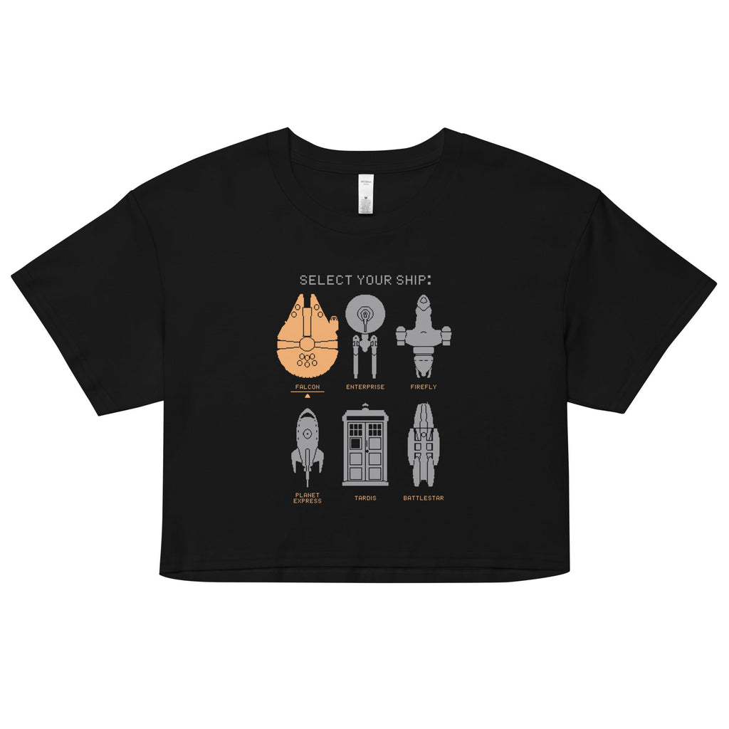 Select Your Ship Women's Crop Tee