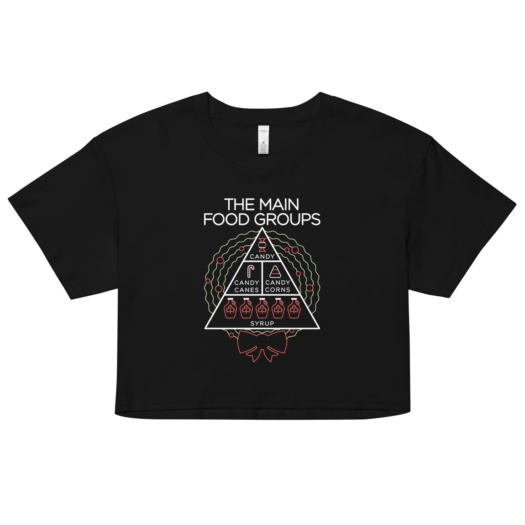 The Main Food Groups Women's Crop Tee