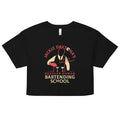 Regular Human Bartending School Women's Crop Tee