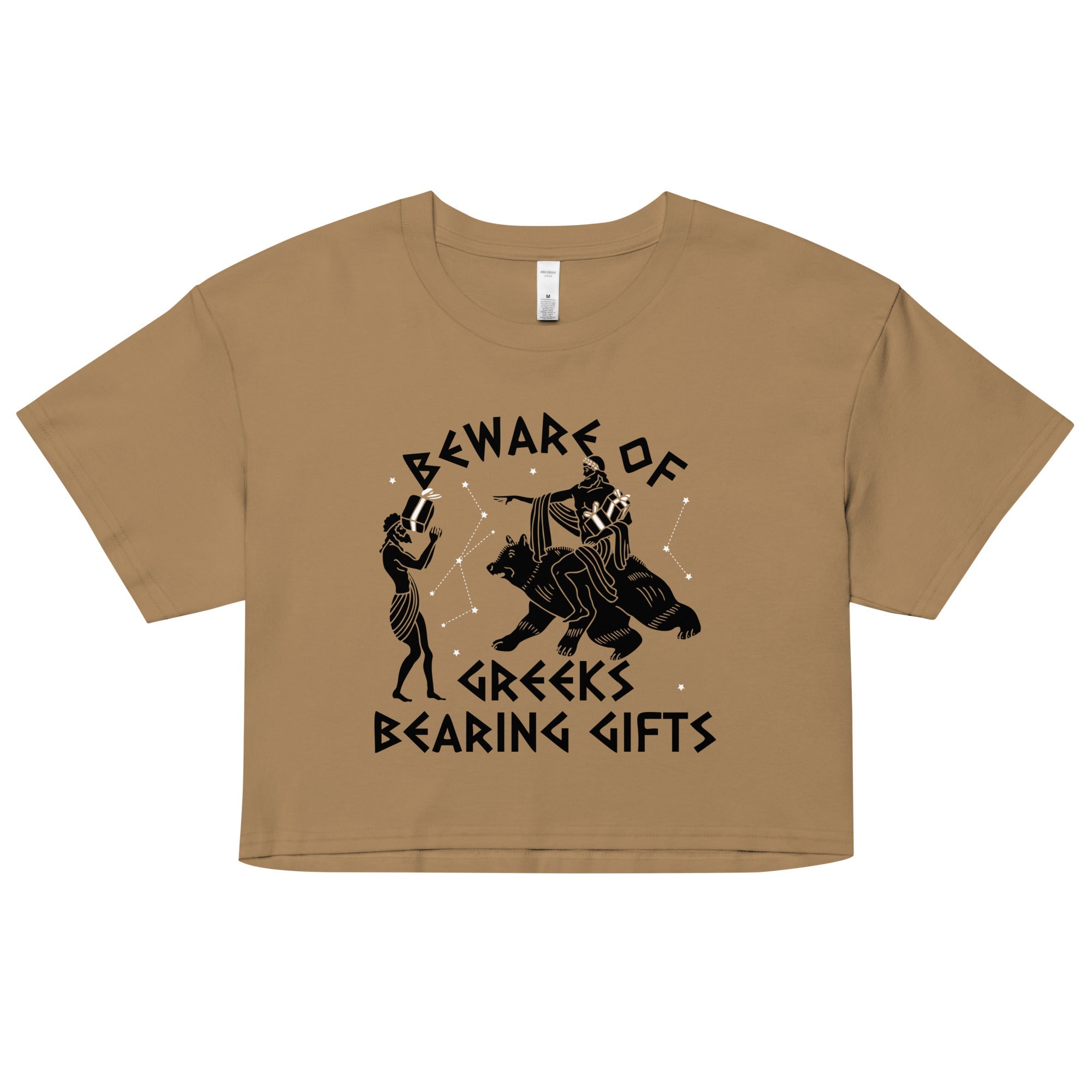 Beware Of Greeks Bearing Gifts Women's Crop Tee