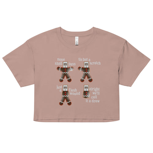 Alright We'll Call It A Draw Gingerbread Women's Crop Tee