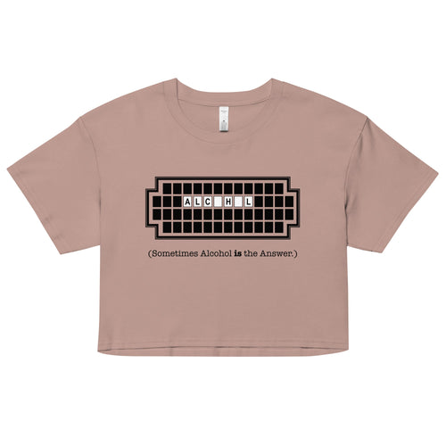 Alcohol Is The Answer Women's Crop Tee