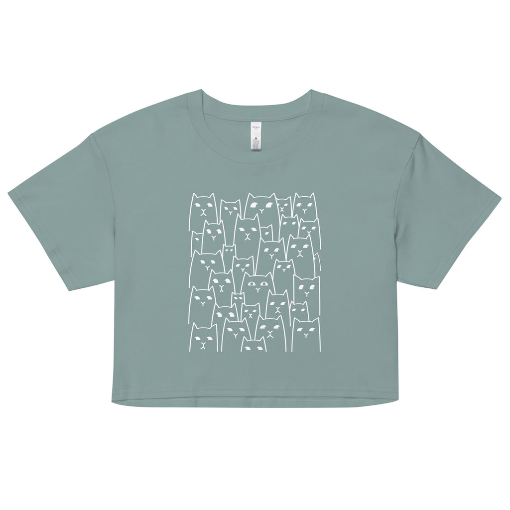 Suspicious Cats Women's Crop Tee