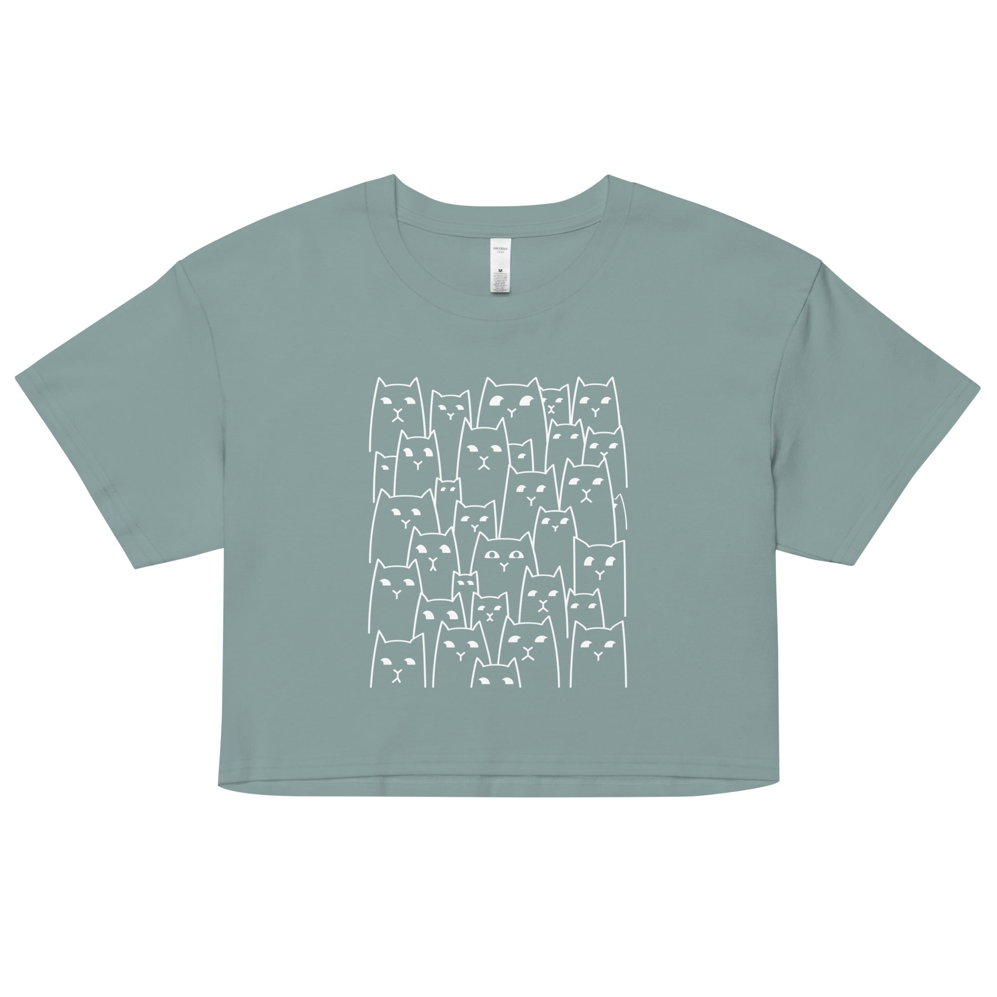 Suspicious Cats Women's Crop Tee