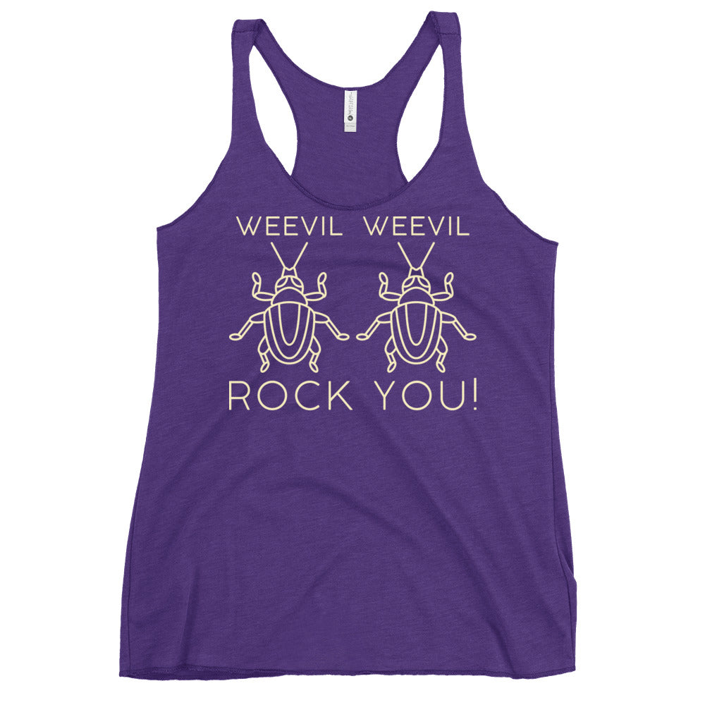 Weevil Weevil Rock You! Women's Racerback Tank
