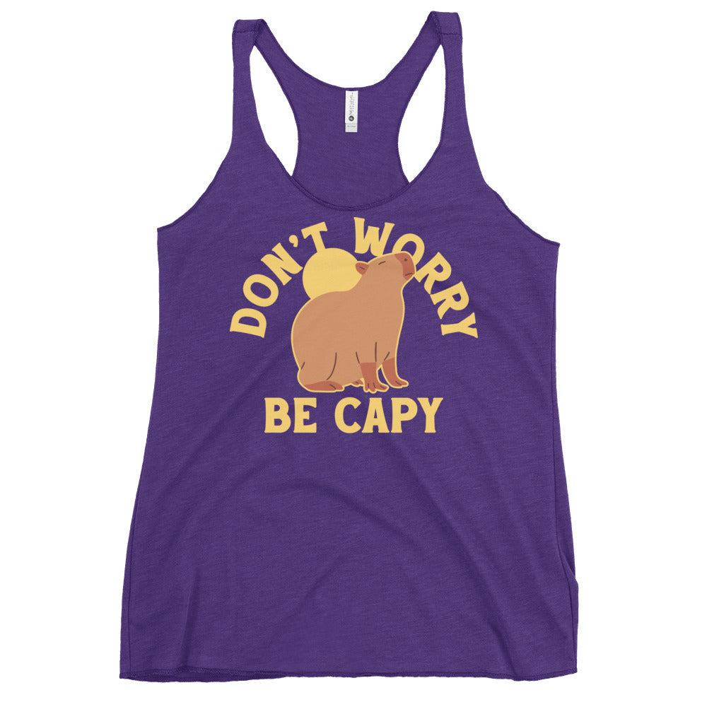 Don't Worry Be Capy Women's Racerback Tank