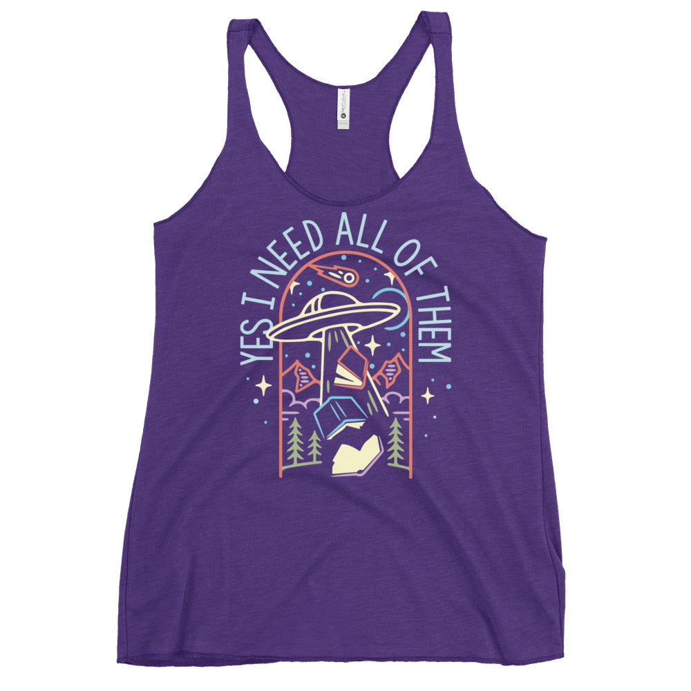 Yes I Need All Of Them Women's Racerback Tank