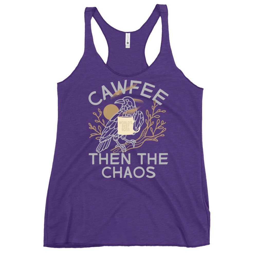 Cawfee Then The Chaos Women's Racerback Tank