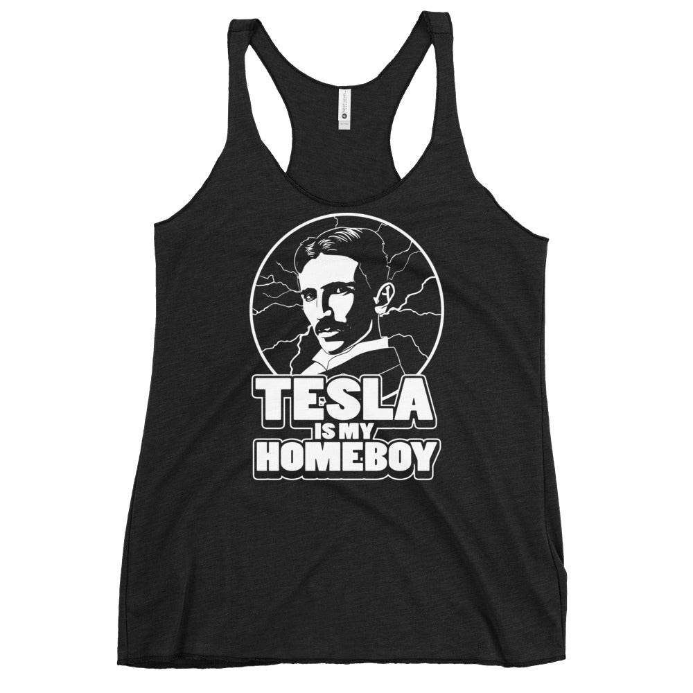 Tesla Is My Homeboy Women's Racerback Tank