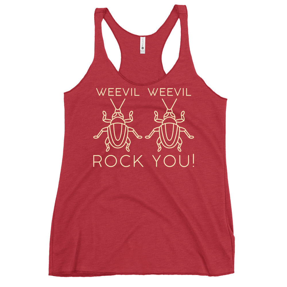 Weevil Weevil Rock You! Women's Racerback Tank