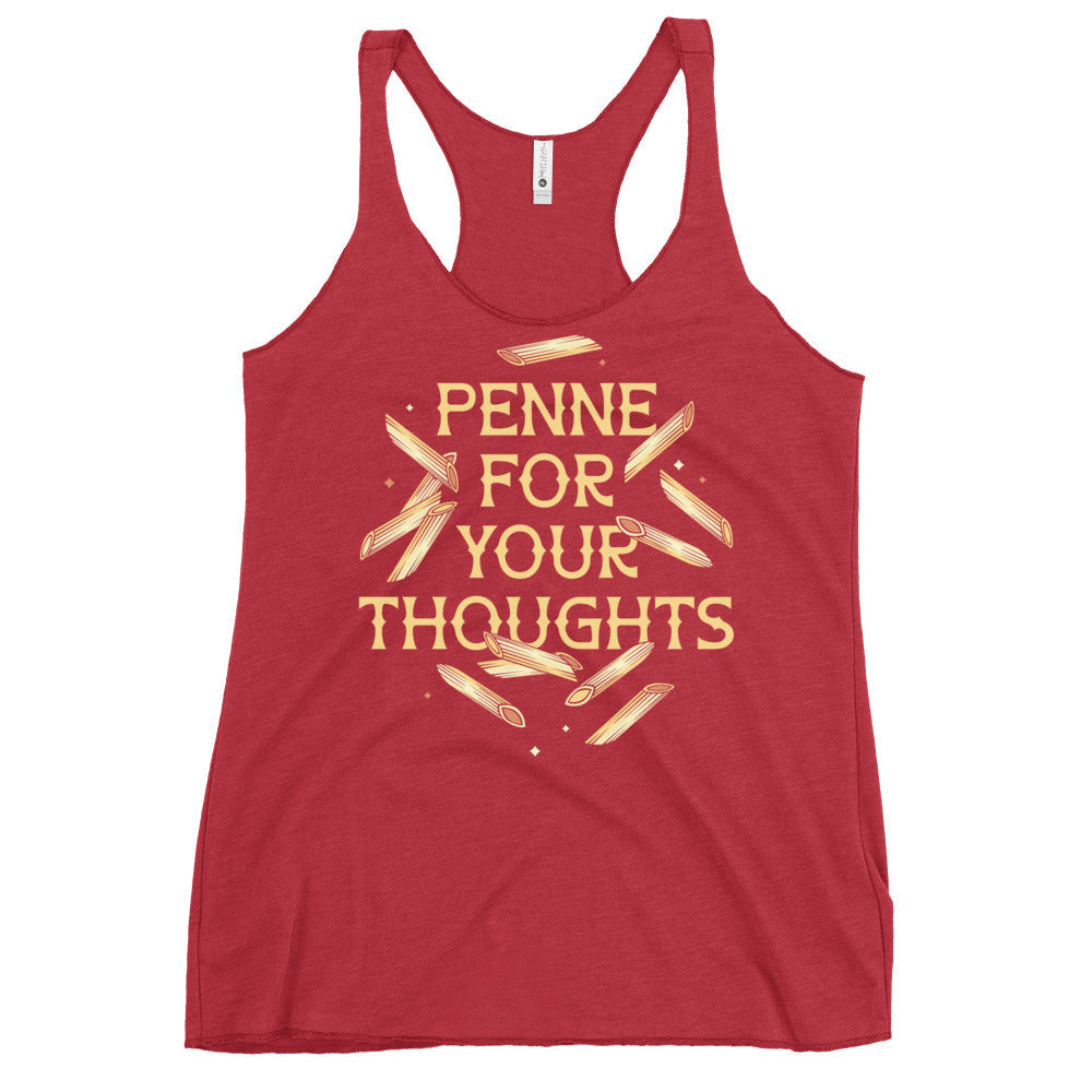 Penne For Your Thoughts Women's Racerback Tank