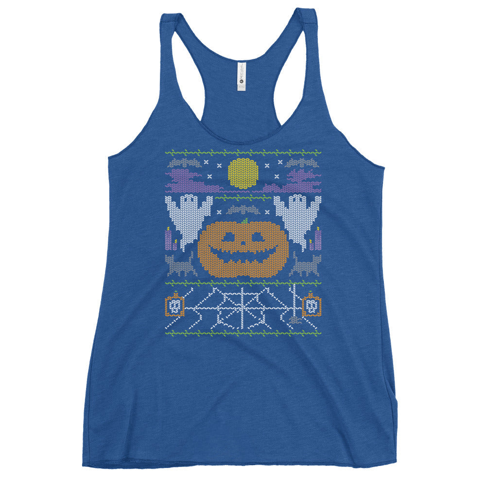 Ugly Halloween Sweater Women's Racerback Tank