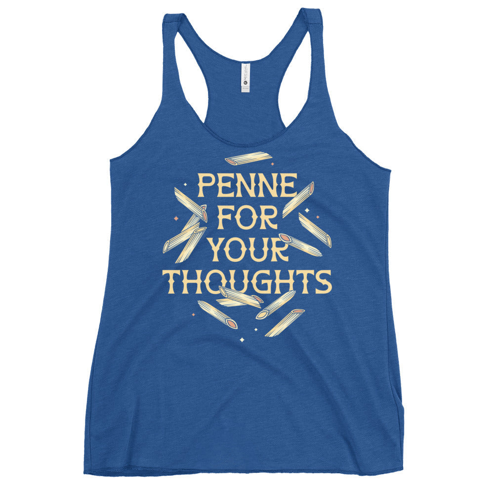 Penne For Your Thoughts Women's Racerback Tank