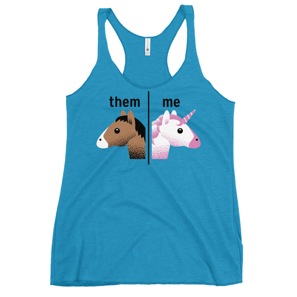 Them - Me Women's Racerback Tank