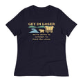 Get In Loser We're Going To Attempt To Ford The River Women's Signature Tee