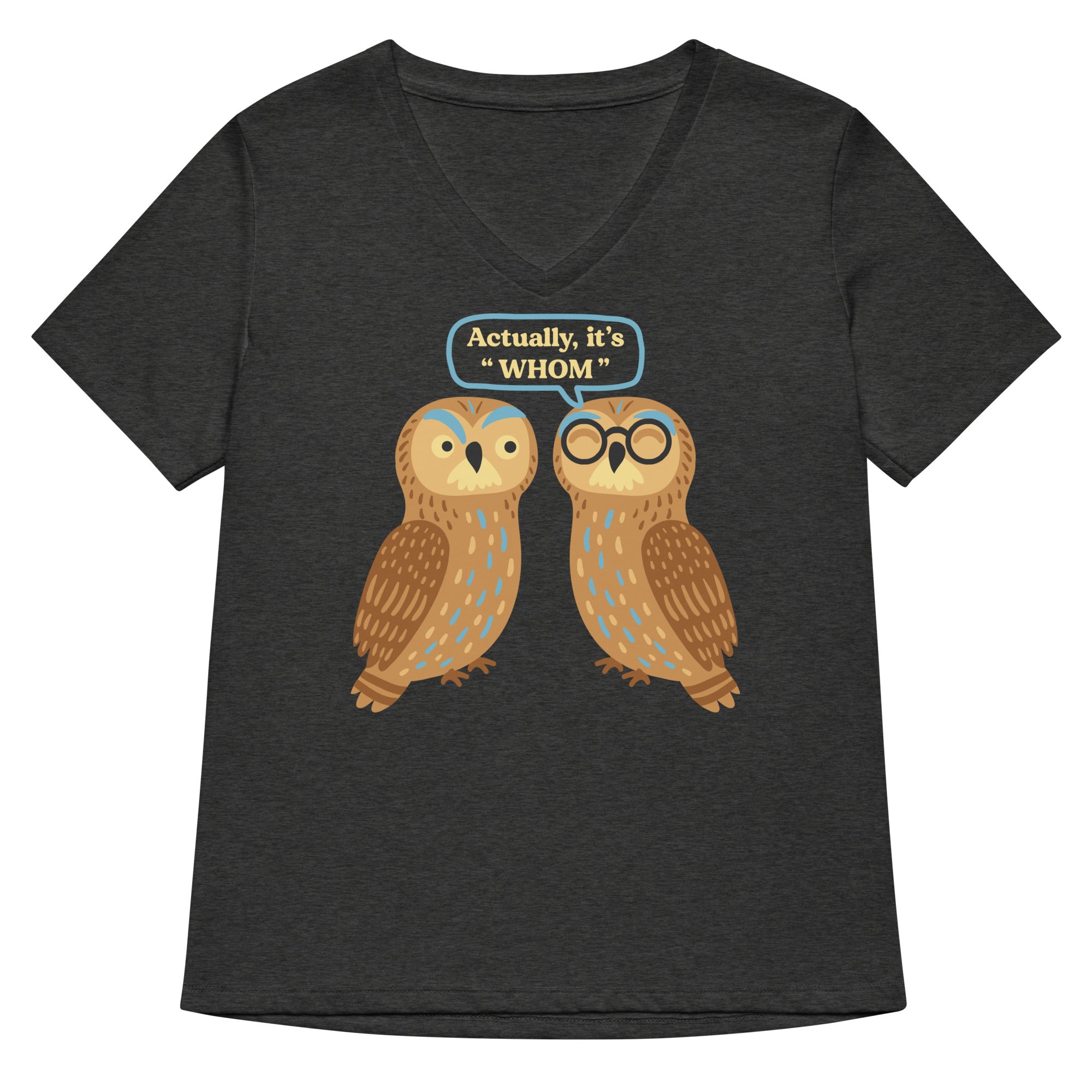 Actually, It's Whom Women's V-Neck Tee