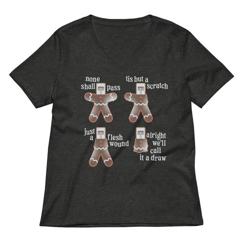 Alright We'll Call It A Draw Gingerbread Women's V-Neck Tee