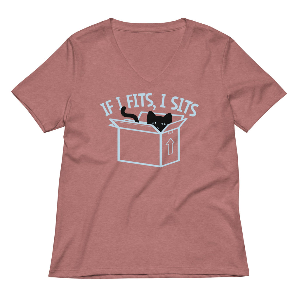 If I Fits, I Sits Women's V-Neck Tee