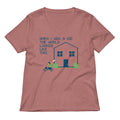 When I Was A Kid The World Women's V-Neck Tee
