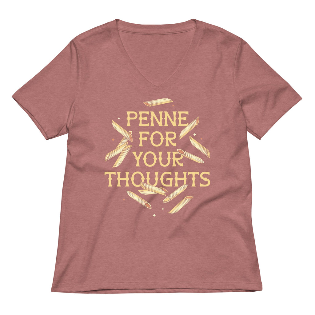 Penne For Your Thoughts Women's V-Neck Tee