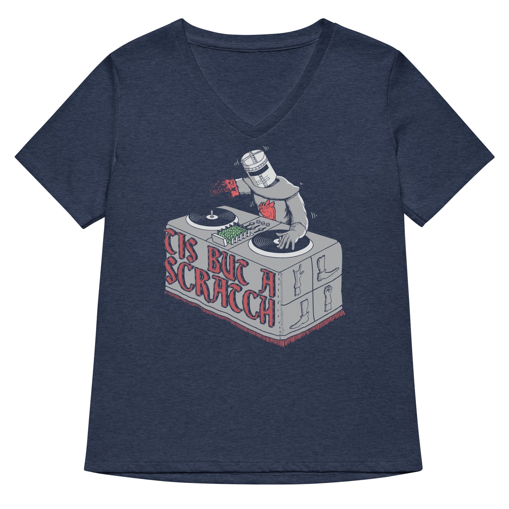 Tis But A Scratch Women's V-Neck Tee