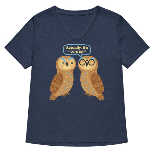 Actually, It's Whom Women's V-Neck Tee