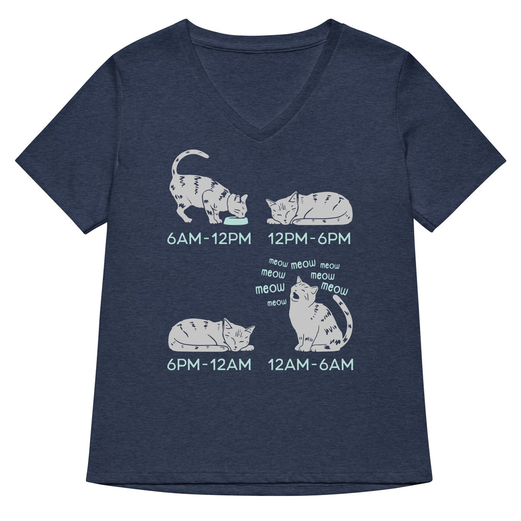 Cat Day Schedule Women's V-Neck Tee