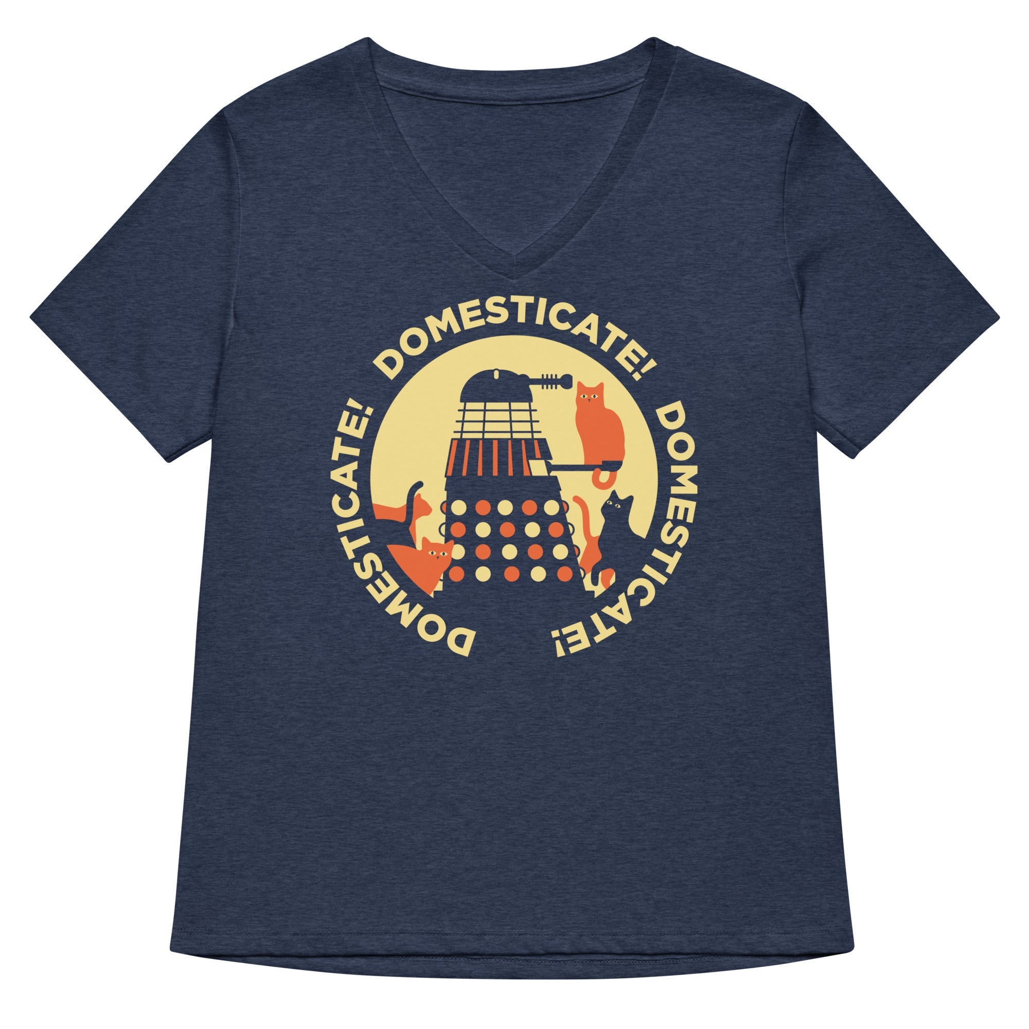 Domesticate! Domesticate! Domesticate! Women's V-Neck Tee
