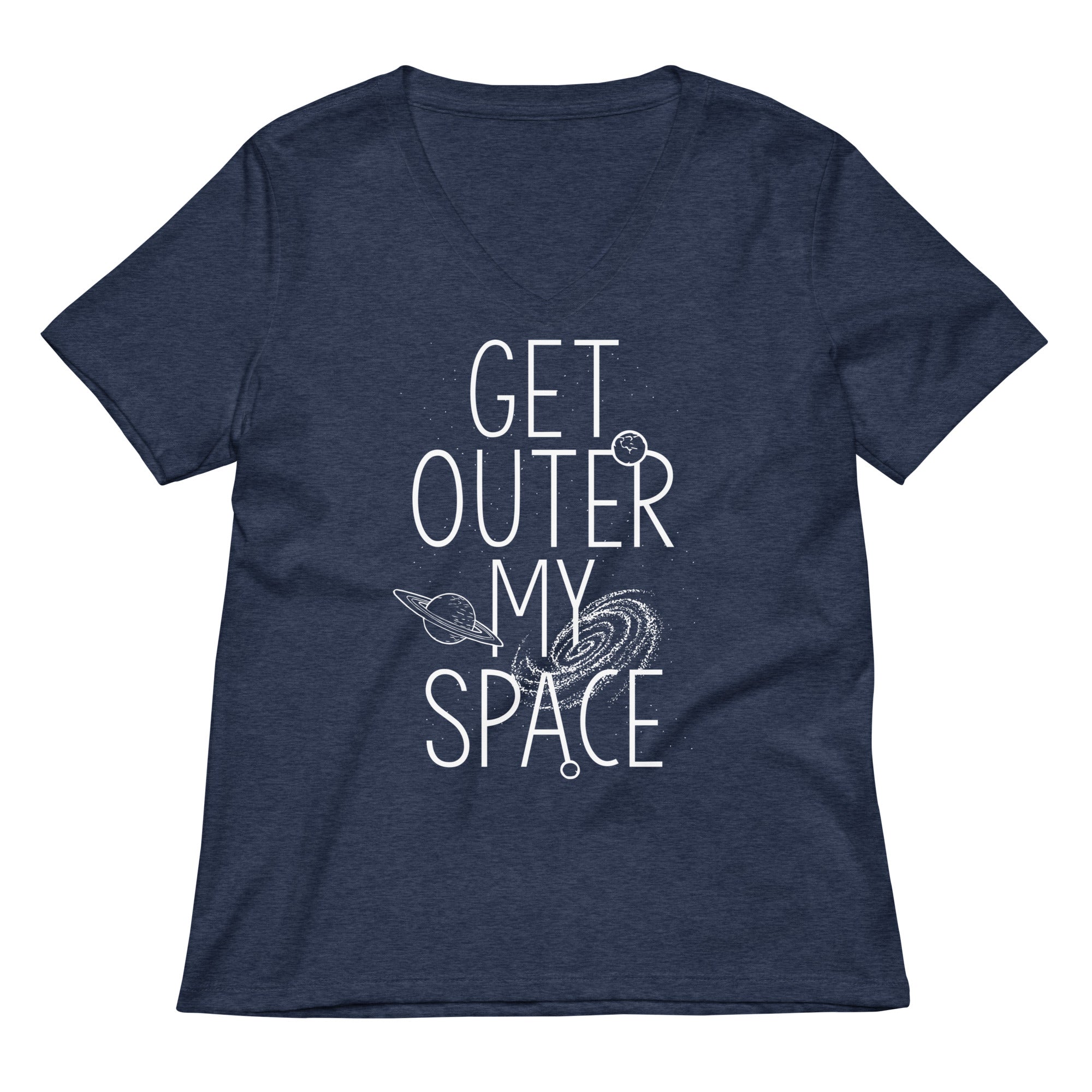 Get Outer My Space Women's V-Neck Tee