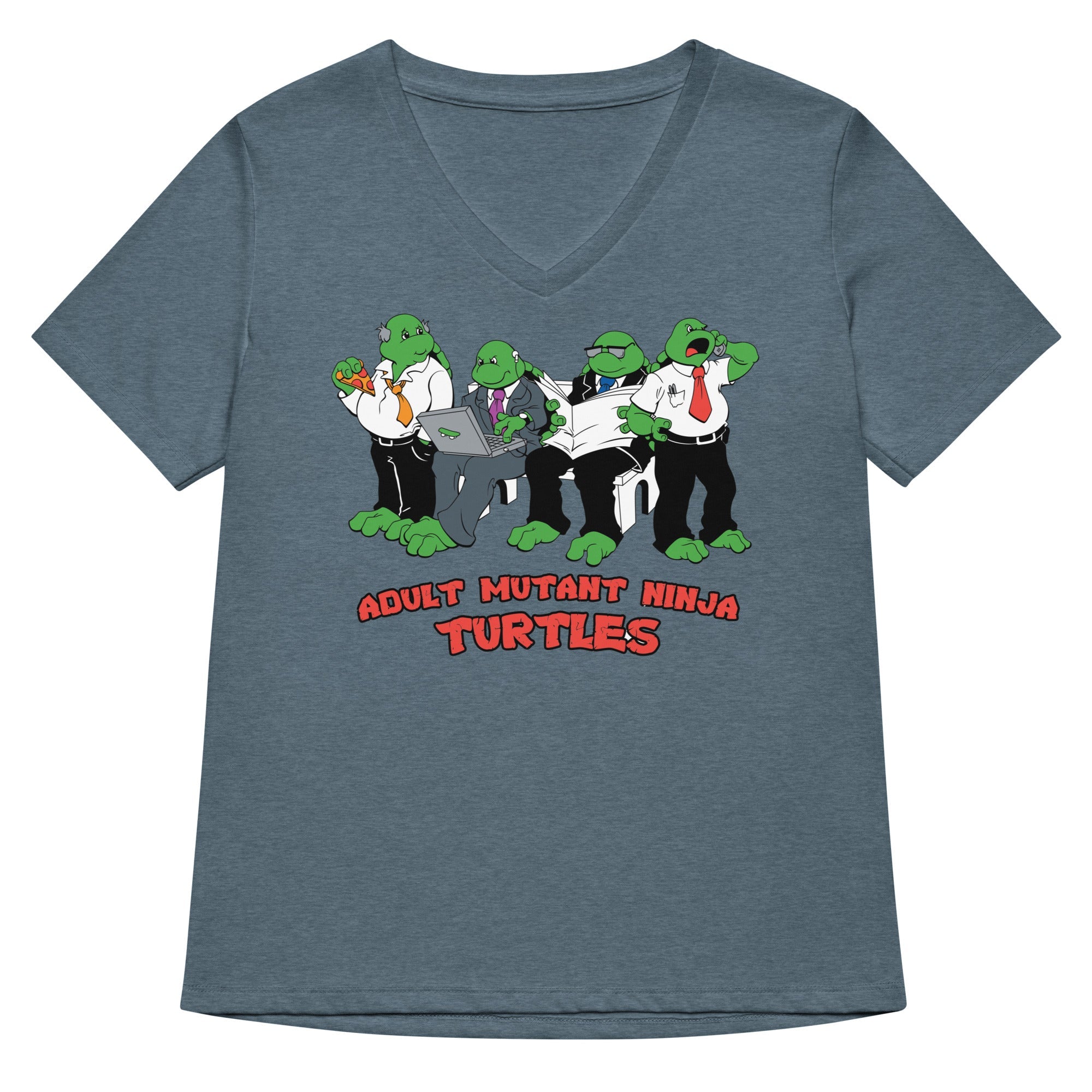 Adult Mutant Ninja Turtles Women's V-Neck Tee