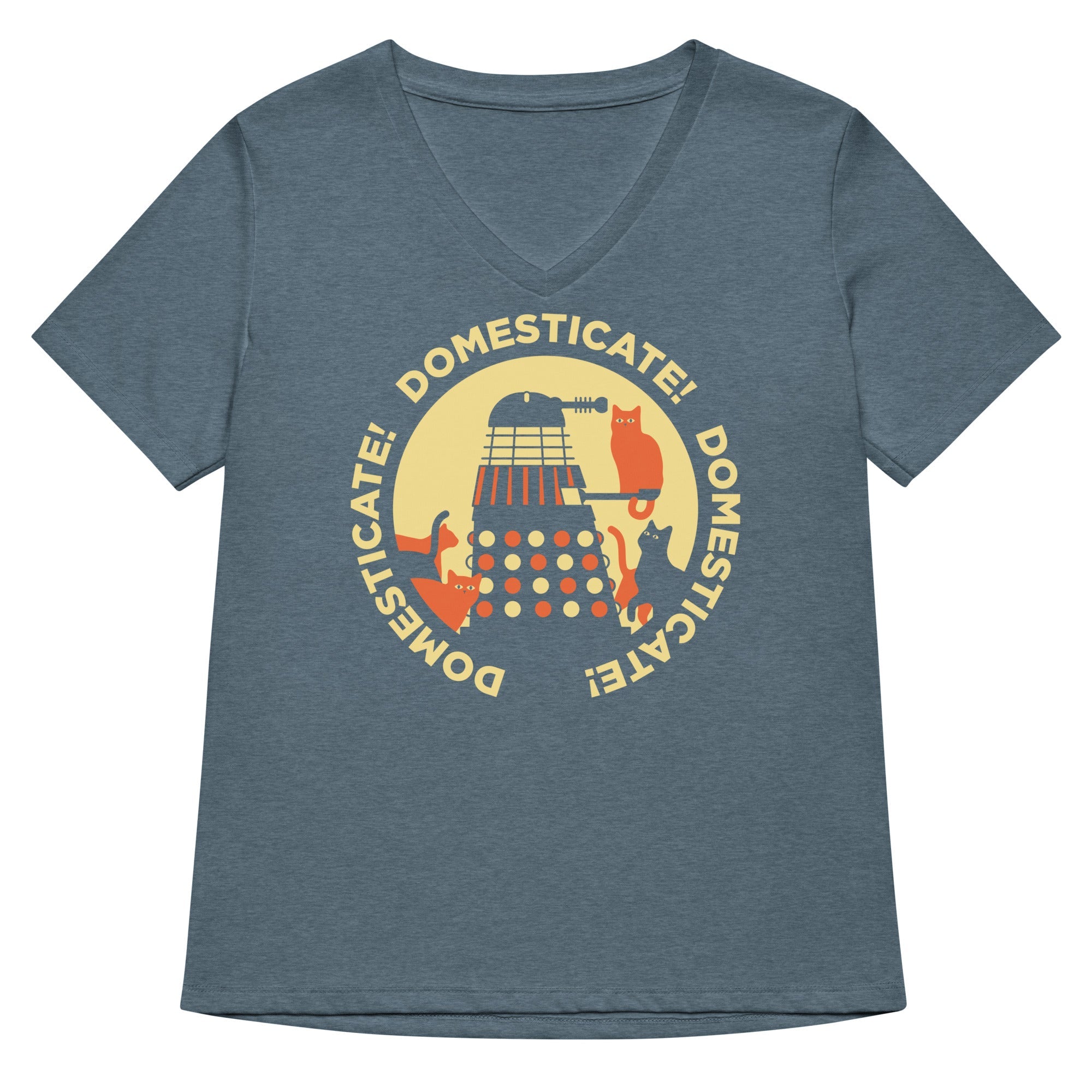 Domesticate! Domesticate! Domesticate! Women's V-Neck Tee