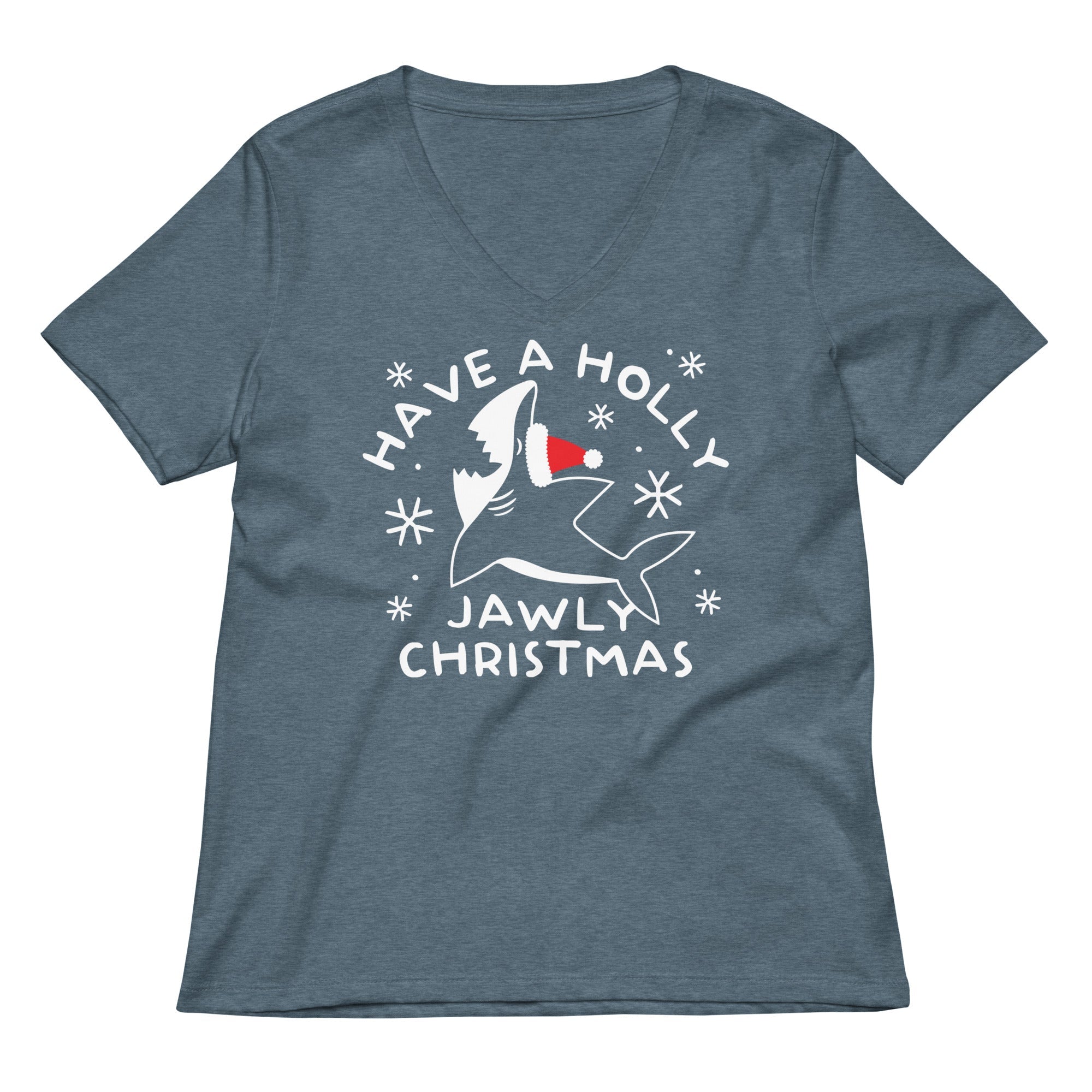 Have A Holly Jawly Christmas Women's V-Neck Tee