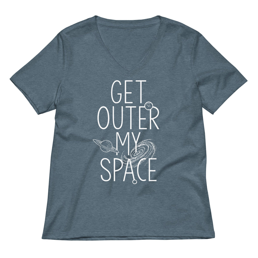 Get Outer My Space Women's V-Neck Tee