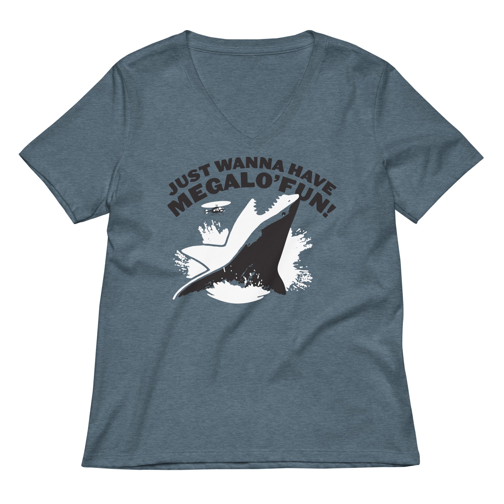 Just Wanna Have Megalo' Fun! Women's V-Neck Tee
