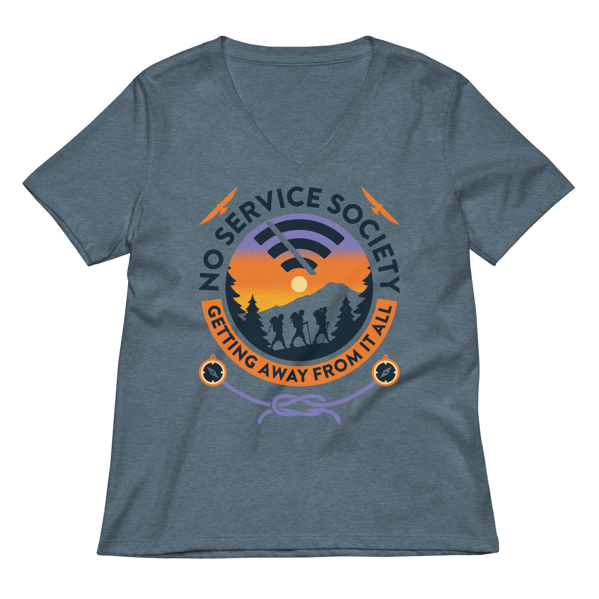 No Service Society Women's V-Neck Tee