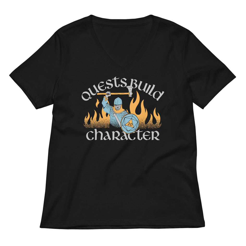 Quests Build Character Women's V-Neck Tee