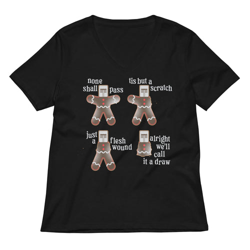 Alright We'll Call It A Draw Gingerbread Women's V-Neck Tee