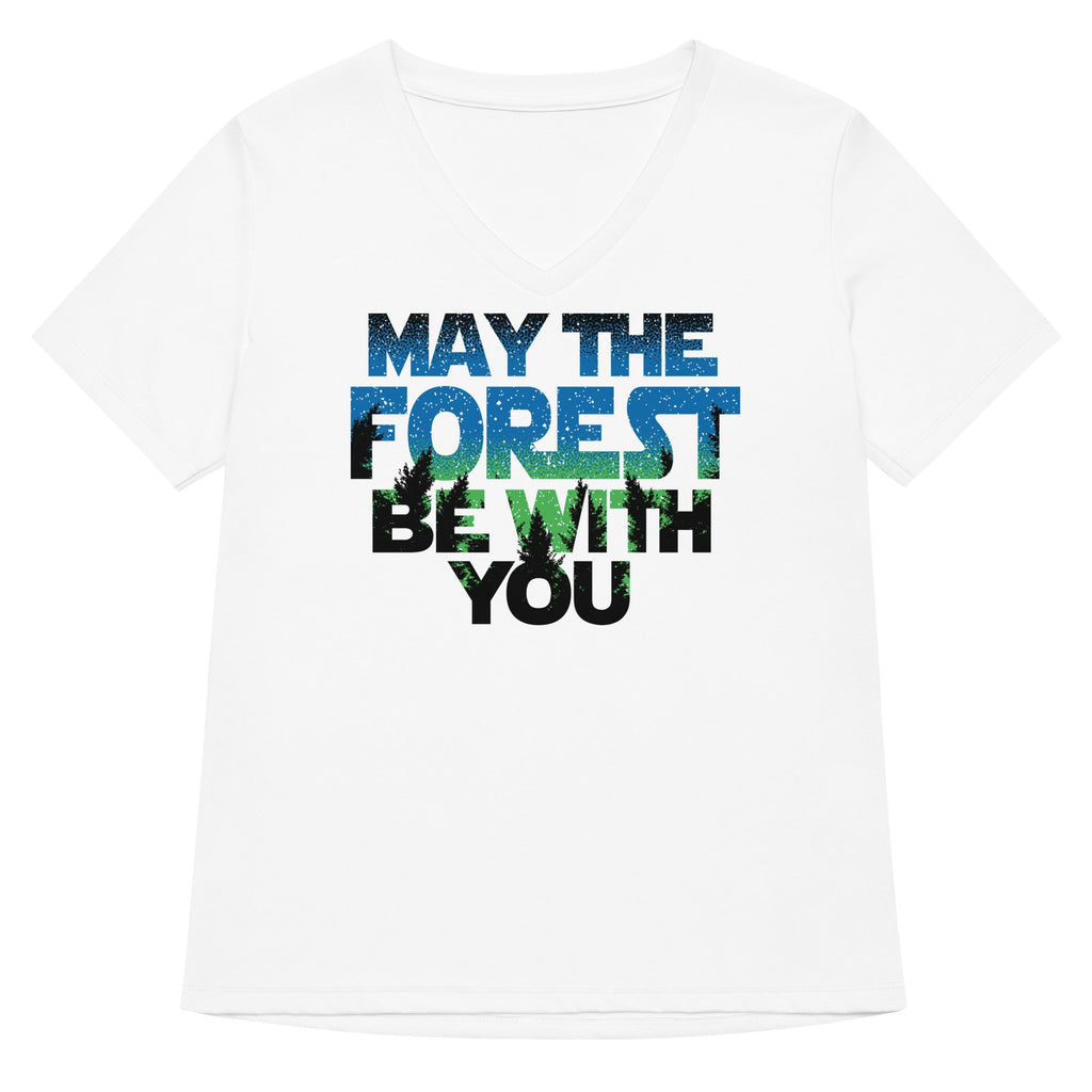 May The Forest Be With You Women's V-Neck Tee