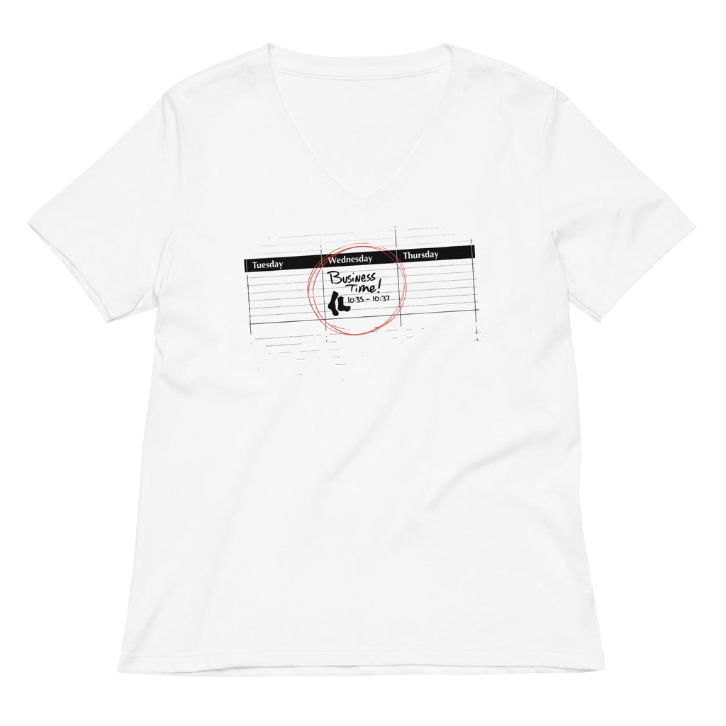 It's Business Time Women's V-Neck Tee
