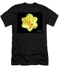Yellow Daffodil On Black T-Shirt