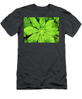 Yellow Polka Dotted Green Circle Leaf With Center Rays T-Shirt