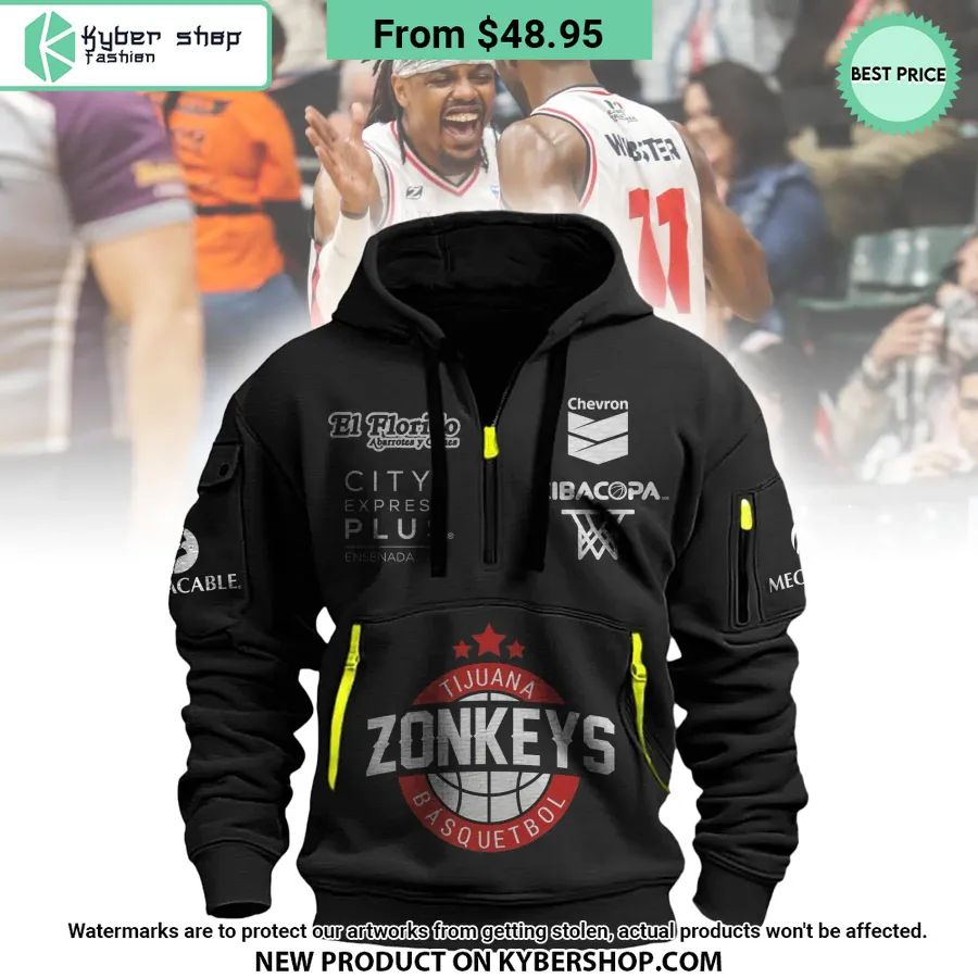 Zonkeys de Tijuana Half Zip Heavy Hoodie