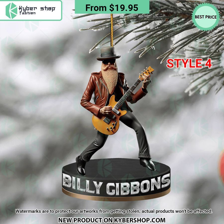 ZZ Top Band Christmas Ornament